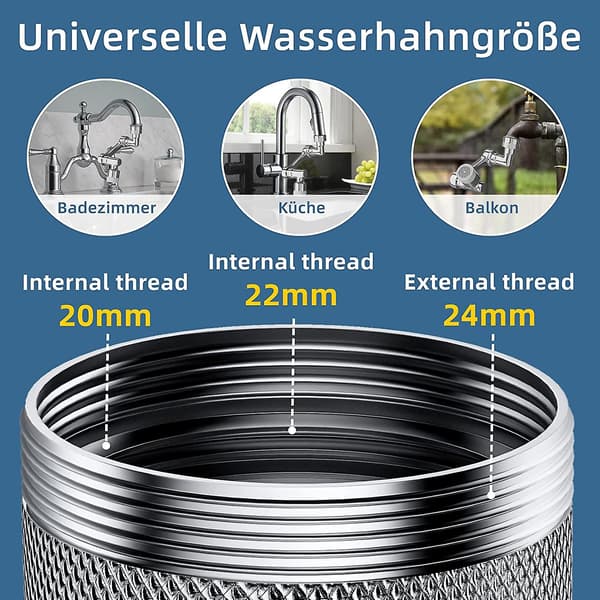 Hane Forlænger Luftblander Tilbehør, Vaskhane Universal 1080 Graders Rotation Sprøjte