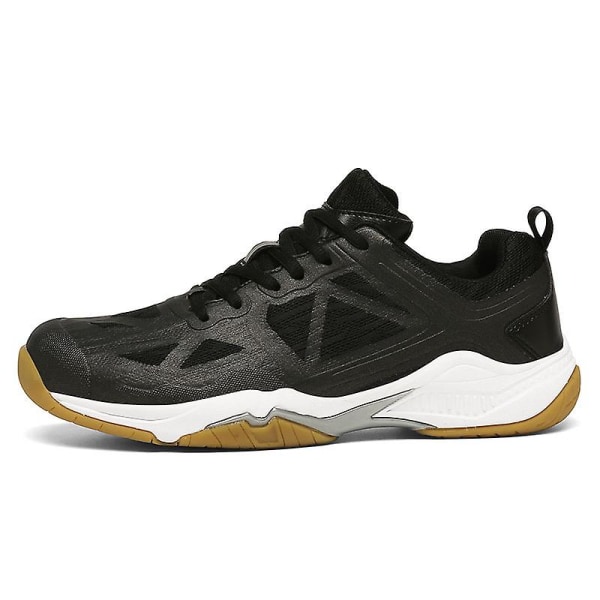 Herre Dame Letvægts Sneaker Mode Indendørs Baneksko Egnet Til Badminton 3D0002 Black EU 44