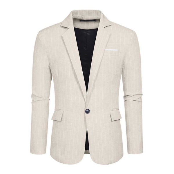 Herr Blazer Slim Fit Kavaj, Enknäppt Enknapps Kavaj Beige L