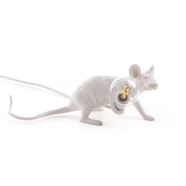 Bordlampe Muse Rotte Bordlampe Dyre Rotte Muse Bordlampe Hvit For Hjemmeinnredning white a EU PLUG