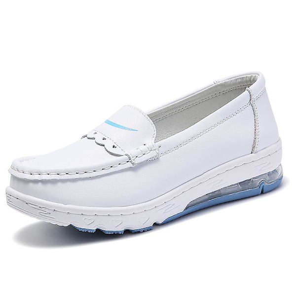 Dam Casual Skor Läder Luftkudde Skor Luft Skor Ns9988 Blue EU 41