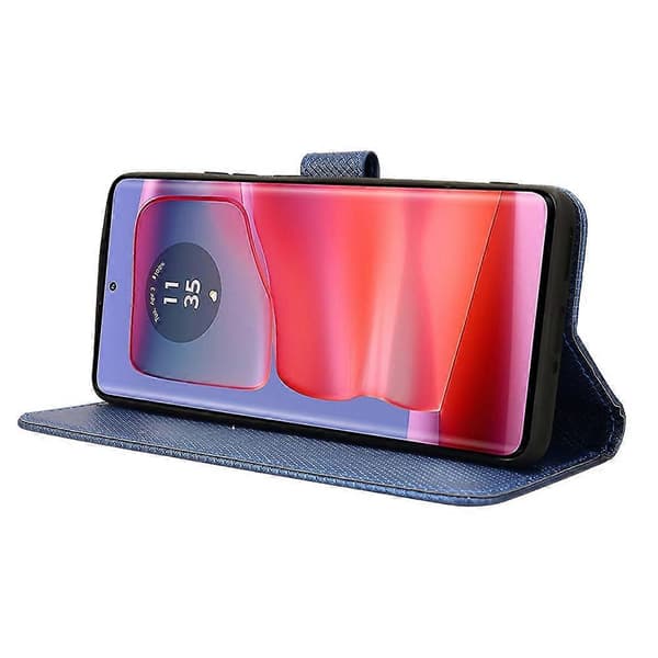 Diamanttekstur Etui til Motorola Edge 50 Pro Blue