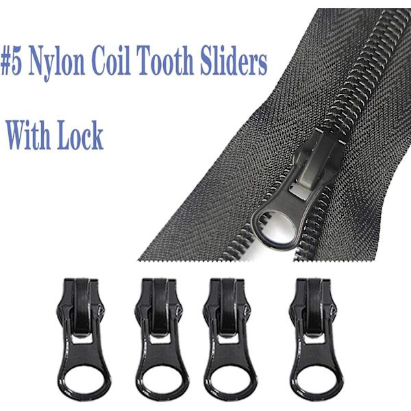 12 Stk. #5 Lynlås Slider Reparationssæt Sort Bronze Og Sølv Lynlås Slidere Lynlås Træk Udskiftning Til Metal Plast Og Nylon Spiral Jakke Lynlåse