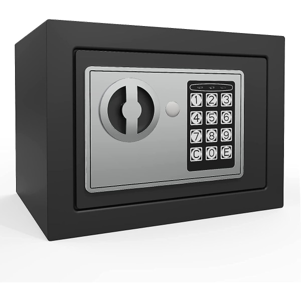 Säkerhetsbox Digital Elektronisk Säkerhetsknappsats Mini Små Säkerhetsboxar Med Grå Säkerhetsbox Och Låda För Hemmakontor Resebusinessanvändning, 0,236 Kubikfot