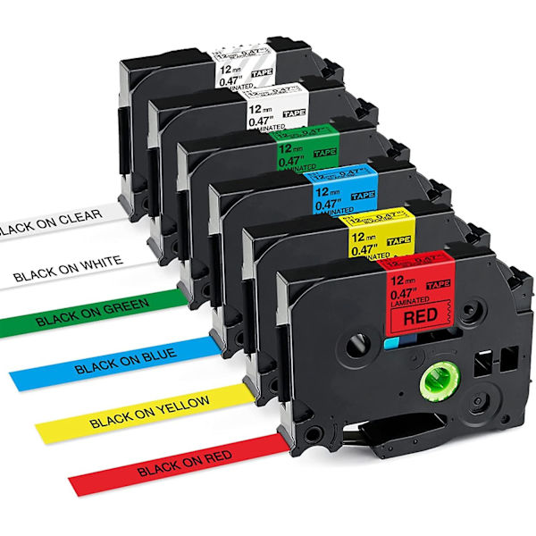 Kassettbånd Kompatibel For Brother P-touch Tze-231 Tze-131 Tze-431 Tze-531 Tze-631 Tze-731 Tze Tz Tape 12mm Refill For P Touch 1000 Pt H100lb H107 H