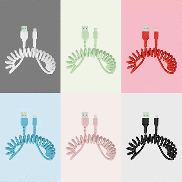 Micro USB Hurtig Opladning Data Sort/ Blå/ Grøn/ Pink/ Rød Opladningsdatakabel Micro USB TPU Datakabel