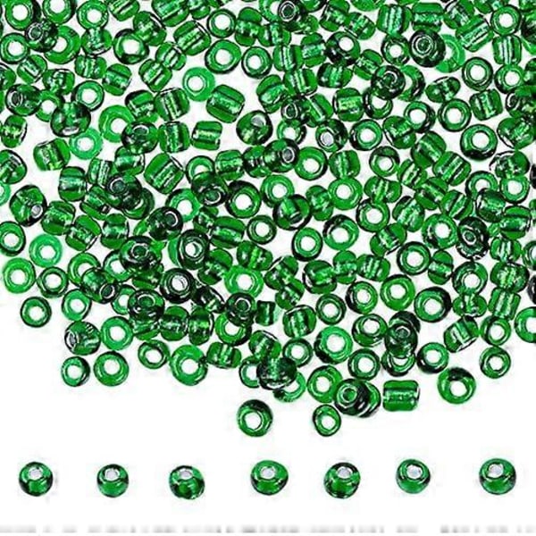 4500 st 6/0 Glaspärlor Silverfodrade Gyllenbrun Runda Ponypärlor Midjepärlor Mini Distanspärlor Diameter 4mm för Smyckestillverkning