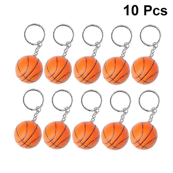 10 stk. Mini Basketball Nøglering Kreative Nøgleringe Souvenir Vedhæng Til Spillere Atleter Drenge Holdkammerater (orange)