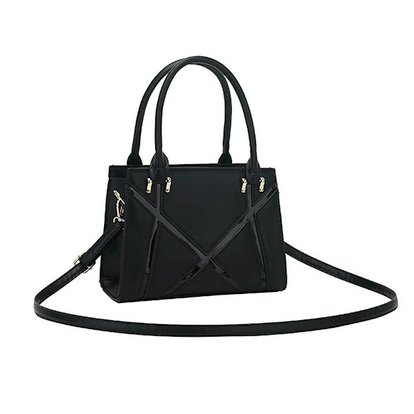 Dame Skuldertaske Retro Klassisk Håndtaske Pu Læder Clutch Taske Med Lynlås black