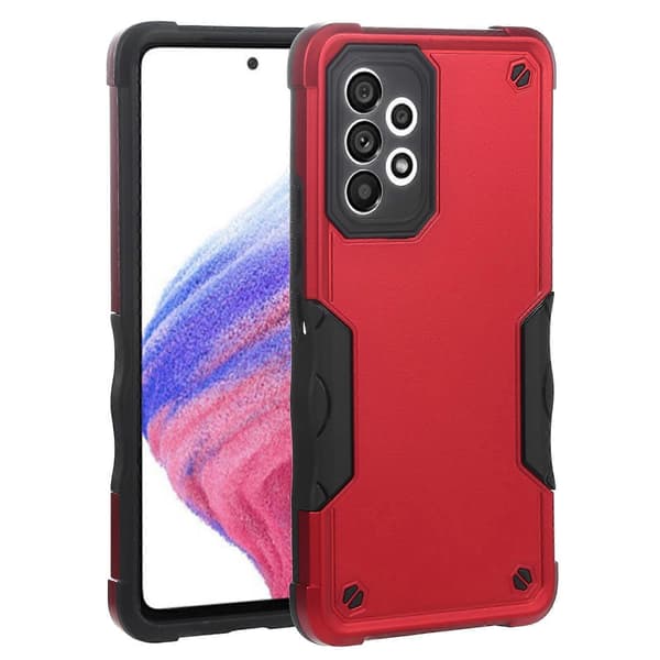 För Samsung Galaxy A53 Halkfritt Armor Mobilskal Red