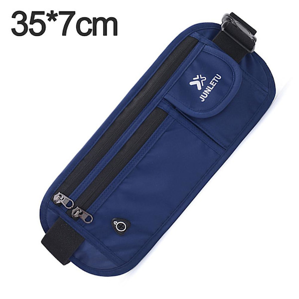 Erittäin ohut matkapuhelimen vyölaukku ulkoiluun, juoksuun, urheiluun, monitoiminen matkapassi-laukku navy blue