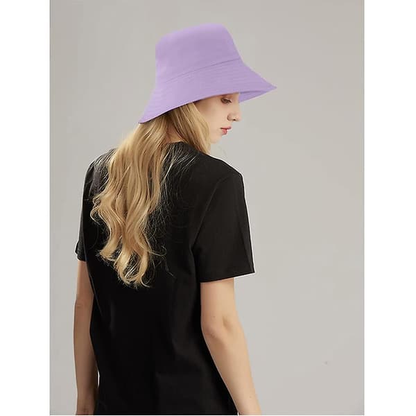 Fiskehatte til damer, solhat, strandhat, fiskerhat, sommerhat, udendørshat, foldbar og vendbar Helles Lila