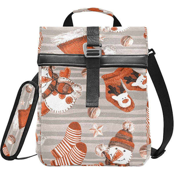 Julsnögubbe Lunch Bag för kvinnor och män Isolerad Lunch Tote Läcksäker