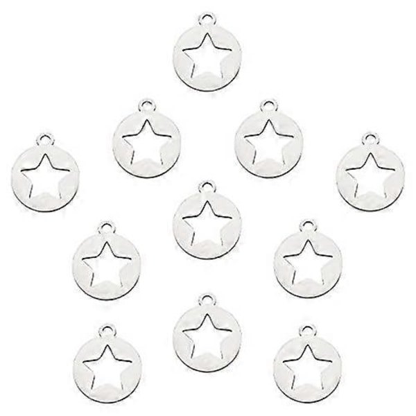 20 stk. 201 Rustfrit Stål Vedhæng Hjerte med Hundepoteaftryk Charms Små Hul Vedhæng til Kvinder Halskæder Smykkefremstilling 15x15,5x1mm, Hul 1,2mm