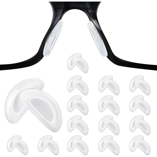Näsdynor för glasögon, självhäftande anti-halk näskuddar, mjuk silikon näskudde