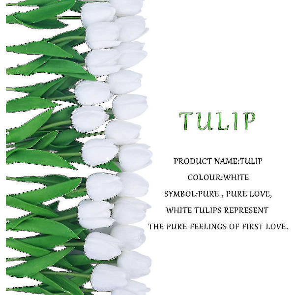 Konstgjord tulpan Holland Mini Tulpan Real Touch Blommor 24 st för DIY Hemfest Bröllopsdekor (blå)