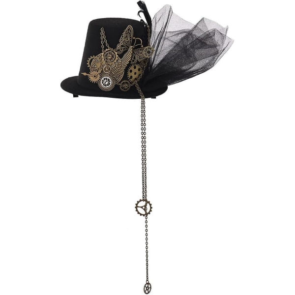 Victorian Steampunk Mini Hatt Hårklype for Kvinner (d) A