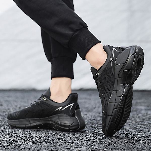 Herr Sports Löparskor Flygande Vävd Casual Sneakers Frlt55 Black EU 42