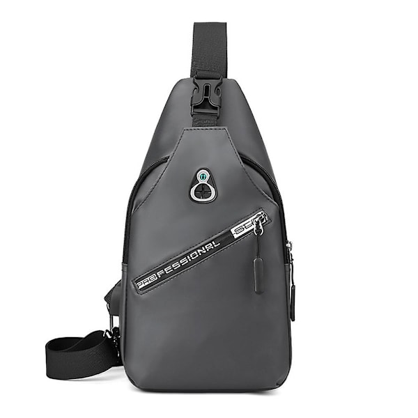 Liten crossbody-sling ryggsäck stöldskyddad ryggsäck för resor bröst axelväska grey