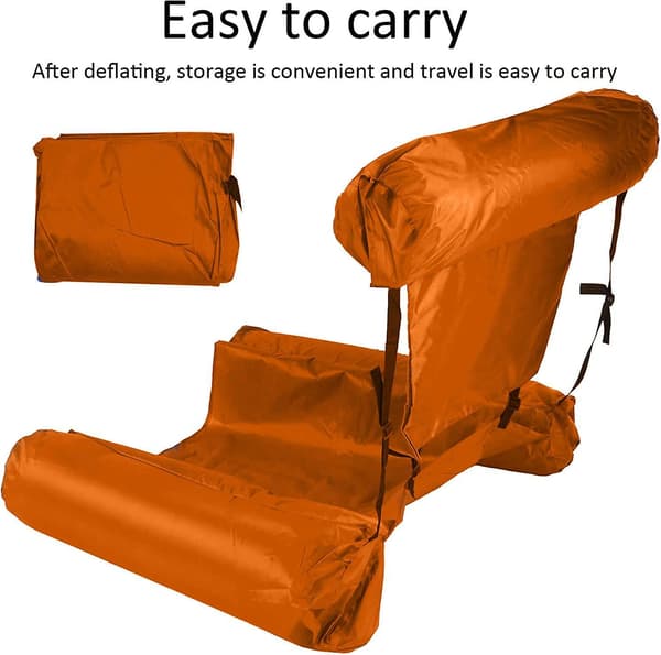 Flytande säng i hängmatta för simbassäng, bärbar, 2-pack (blå+orange)