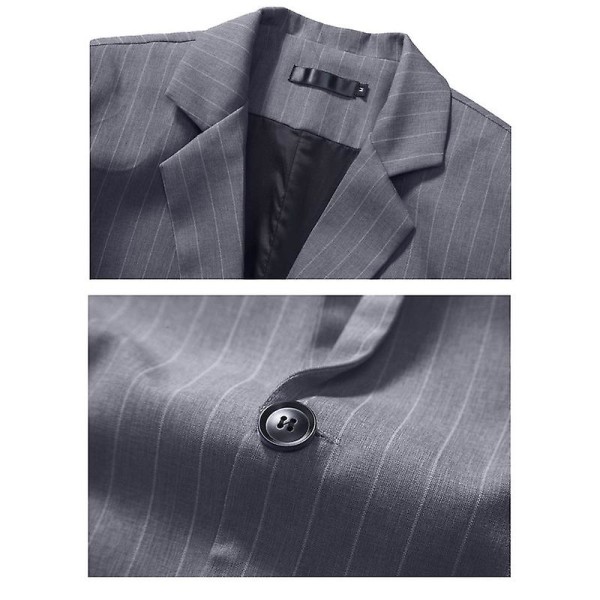 Herr Blazer Slim Fit Kavaj, Enknäppt Enknapps Kavaj Grey M