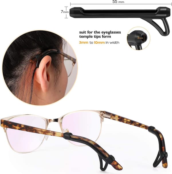 Brille Ørepude - Skridsikre Briller Øregreb Ærme - Silikone Bløde Briller