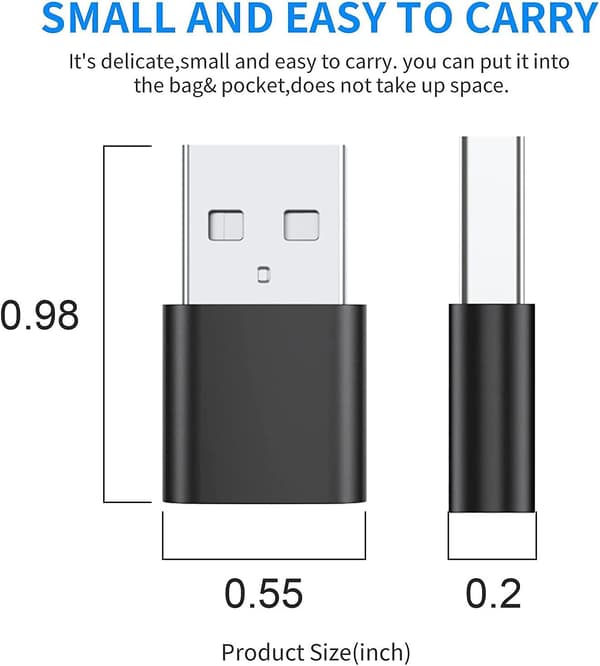 Usb C til Usb Adapter, Usb C Hun til Usb Han Adapter Usb-c Adapter Hun Type C Opladerkabel Adapter, Kompatibel Med Væglader, Powerbank, E