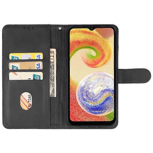 Læder mobiltelefon cover til Samsung Galaxy A05 Black