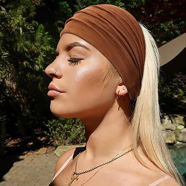 Hårband för kvinnor, 3-pack brett hårband Boho-pannband Kvinnor Turban Elastisk knut Yoga Träning Sommar Håraccessoar Leopard