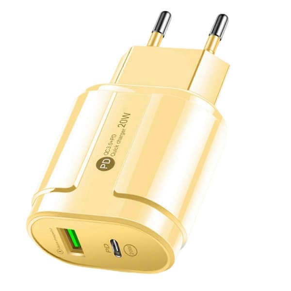 Sector Charger 20W USB Quickcharge 3.0 / Power Delivery USB Type-C Yellow
