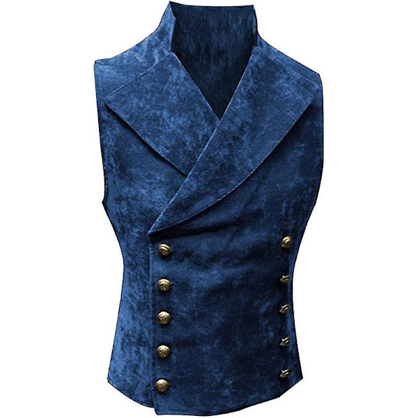 Herr Victorian Kostym Väst, Steampunk Gotisk Väst Navy S