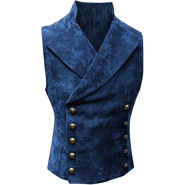 Viktoriansk vest for menn, Steampunk Gothic Vest Navy XL
