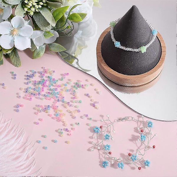 1 Ask 156G 8/0 Glasfrö Pärlor 3mm Frö Pärla Glas Mini Ponny Pärlor Glas Frö Pärla Bulk Pärlor Glas Distans Pärlor Lösa Pärlor för Smyckestillverkning DIY