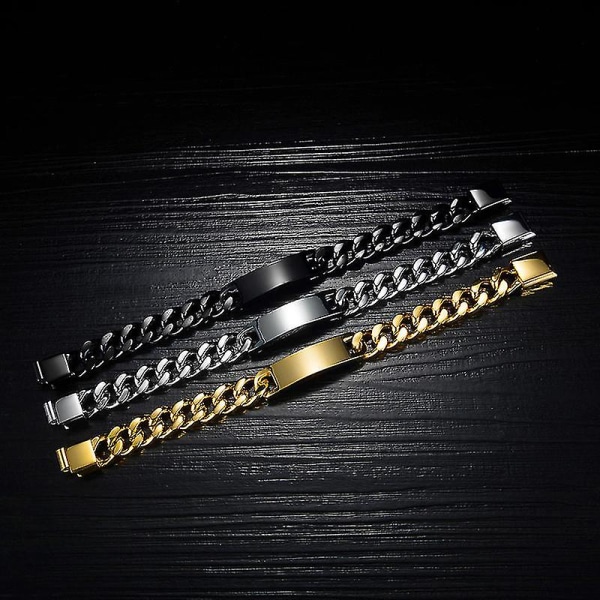Magnetiskt spänne armband personligt armband i rostfritt stål modeaccessoarer bra 21cm Steel Color