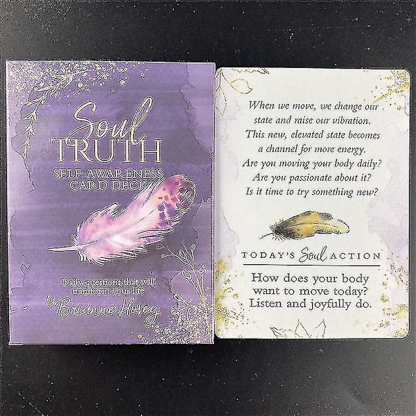 Soul Truth Selverkendelses Kortspil Daglige Spørgsmål Der Vil Transformere Dit Liv Tarot Oracle Kort Med Pdf Guidebog 44 stk Ts05
