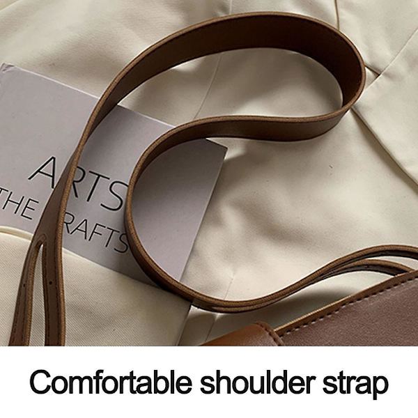 Crossbody Vesker For Stropp Håndveske Crossbody Sling Vesker For Kvinner| Vegansk Skulderveske i Lær brown