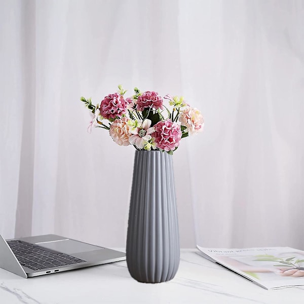 Keramisk vas, modern heminredning porslinsvas blomvas, blomsterarrangemang dekoration, presenter ash