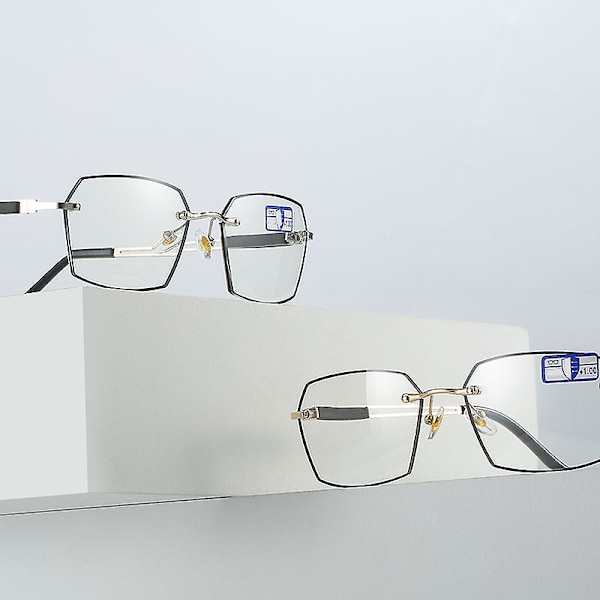 1kpl Metallinen Kokokehys Anti-sinivalo Unisex 1.0 1.5 2.0 2.5 3.0 3.5 4.0 Lukulasit gold 400 degree