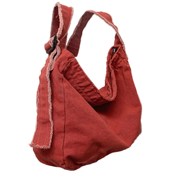 Vaskbar Lærredstaske, Slidt Skuldertaske, Simpel Messenger Taske red