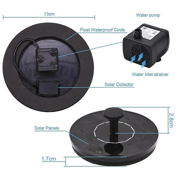 Mini Solar Flydende Vandfontæne