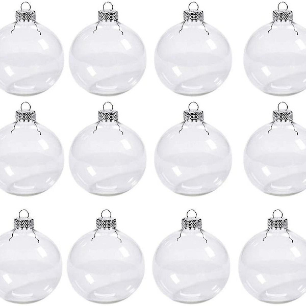 Gjennomsiktige Julekuler til Å Fylle 6cm / 8cm / 10cm Plast Dekorativ Kule For Hjemmedekorasjon Julefest Bryllupsdekorasjon
