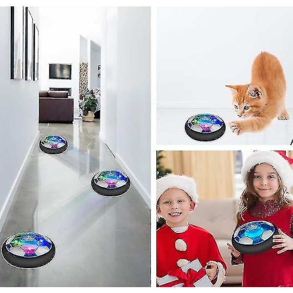 Qian Kids Toys Hover Soccer Ball, Uppladdningsbar Air Power Football Utomhus Led Soccer Disk Toy
