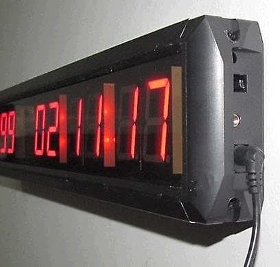 Stor Röd LED Digital Väggklocka Nedräkning 1.8\" Hög Karaktär för Inomhusbruk