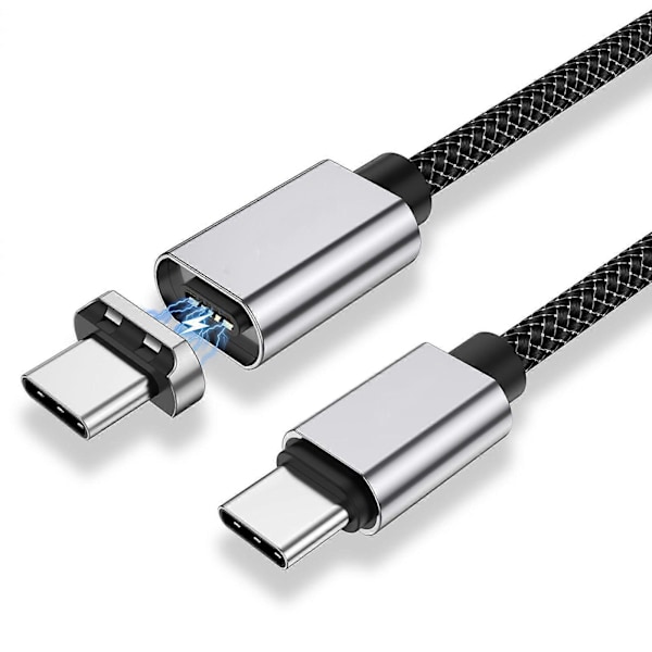 Magnetisk USB C-kabel 100W (20V/5A MAX), USB-C til USB-C-kabel, Dataoverførsel USB-opladerkabel til bærbar computer