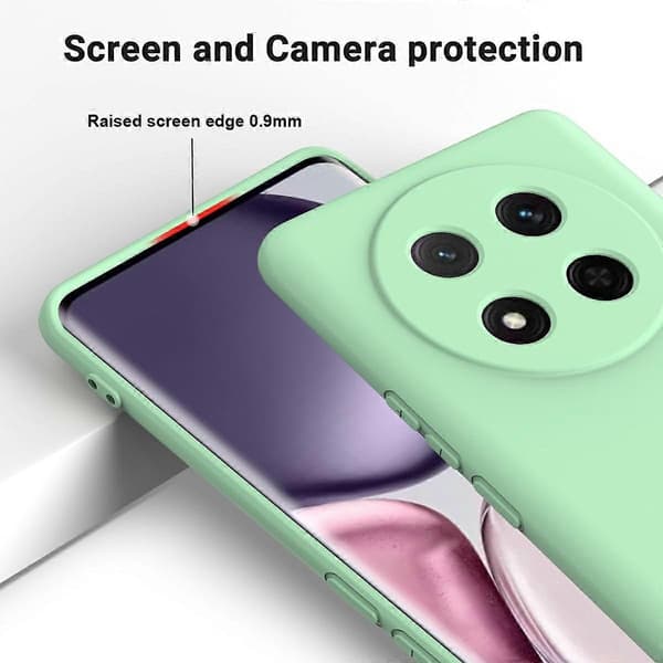 Flydende silikone telefoncover med håndrem til Honor Magic7 Lite 5G Green