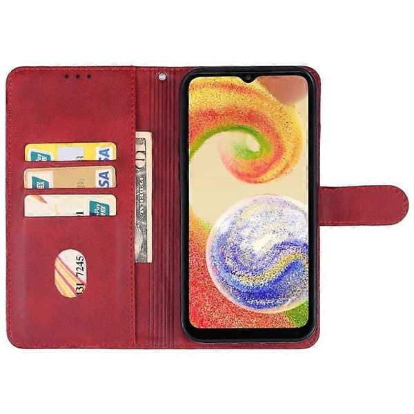Læder mobiltelefon cover til Samsung Galaxy A05 Red