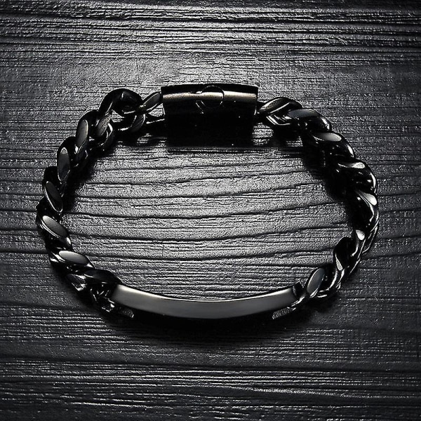 Magnetiskt spänne armband personligt armband i rostfritt stål modeaccessoarer bra 22cm Steel Color