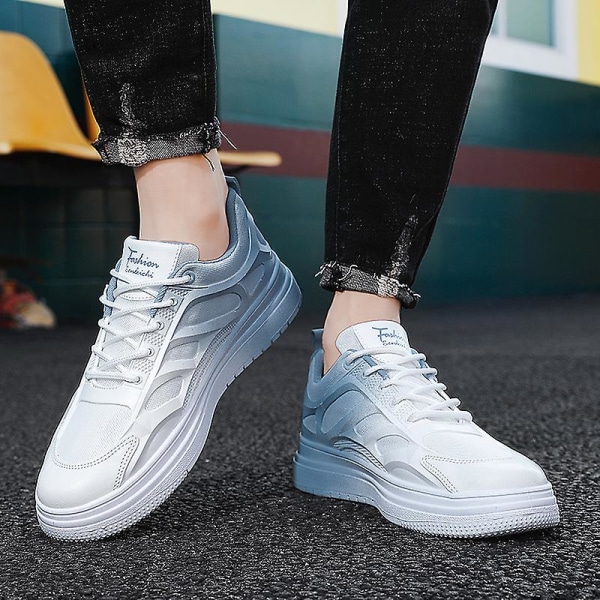 Herr Casual Skor Halkskydd Andas Platta Skor Frq623 LightBlue EU 44