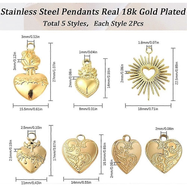 1 Æske Hellige Hjerte Charms Bulk Klik for Mere Assorteret Hjerte Charms Kollektion Valentinsdag Hjerte Kærligheds Charms Påske Hellige Hjerte Charm til