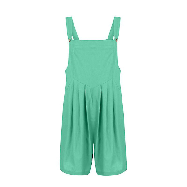 Dam ärmlös justerbar overall jumpsuit Green M